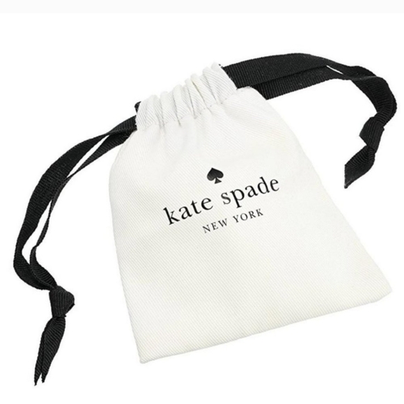 Kate Spade Gold Pink Purple Glitter Enamel Logo Stud Earrings - Picture 7 of 8